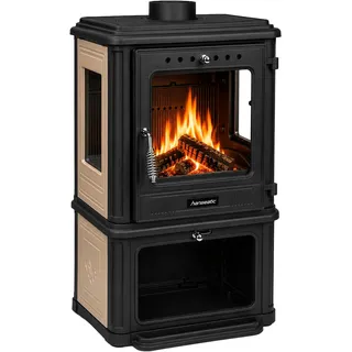 Hanseatic Kaminofen Mars Beige/Stahl Schwarz