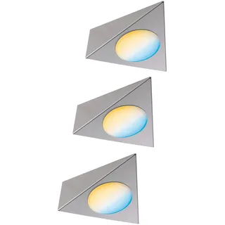 Paulmann Clever Connect Starter Set Trigo Nickel gebürstet/Metall« 3, Stk., Tageslichtweiß Starter-Set, 2700-6500K, grau