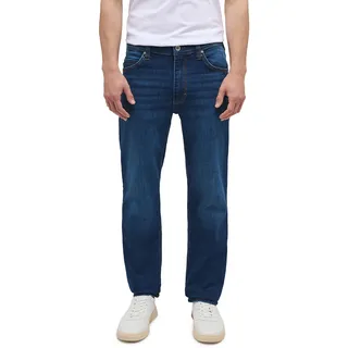 Mustang Tramper Straight Jeans in mittelblauer Used-Waschung-W34 / L32