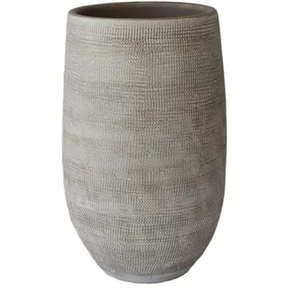 Bodenvase Tokio 70cm - leicht konisch, Graubraun, Keramik, Ø30cm, CreaFlor Home