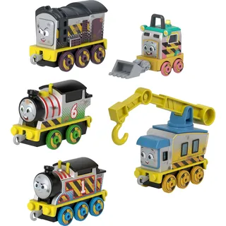Thomas & seine Freunde Die-Cast-Fahrzeugset Bautrupp, 5 Spielzeug-Lokomotiven zum Schieben für Kindergartenkinder ab 3 Jahren, JBW26, [Mehrfarbig]
