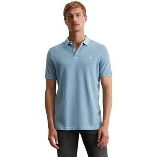 Poloshirt MARC O'POLO, Herren, Gr. 3XL, blau (kashmir blau), Obermaterial: 95% Baumwolle, 5% Elasthan, unifarben, Shirts Poloshirt, im klassischen Look