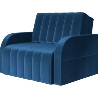 Schlafsessel Sofa mit Schlaffunktion Gästebett Klappsofa mit Bettfunktion mit Bettkasten Couch Sofagarnitur Salon Jugendzimmer - 101 x 90 x 104 cm - MONTANA 80 (Dunkelblau - Krono 9) - Dunkelblau