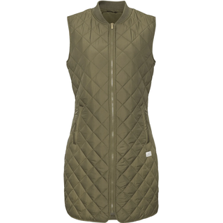 Longweste FRENCH CONNECTION, Damen, Gr. XS (32/34), grün (dunkelgrün), Obermaterial: 100% Polyester, unifarben, gerade wadenlang, Westen Longweste, mit weit geschnittene Schultern