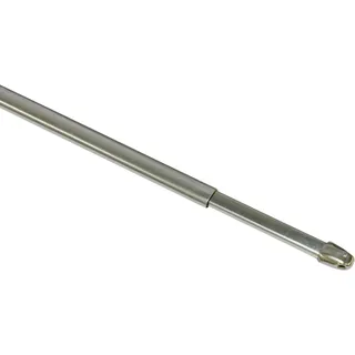 GARDINIA Scheibenstange flachoval 1-läufig Ø 11 mm 100 cm Grau/Silber