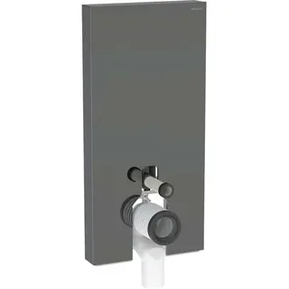 Geberit Monolith Sanitärmodul für Stand-WC, 101cm, Wasseranschluss seitlich, mit P-Anschlussstutzen, 131.003.JK.5, Farbe: Glas lava / Aluminium schwarzchrom