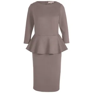 Etuikleid ALBA MODA "Kleid Kleid", Damen, Gr. 42, N + K Gr, beige (taupe), Obermaterial: 85% Viskose CV. 15% Elasthan EL., Modern, normal, Kleider Etuikleid