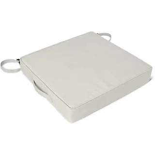 Amazon Basics Sitzkissen für Terrassenstühle, Wasserabweisend, 300-GSM-Polyester, 48,2cm x 48,2cm x 7,6cm, Beige, 2er-Pack