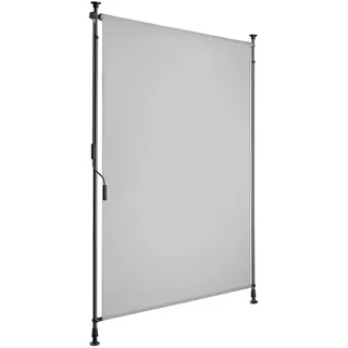 Tectake Klemmmarkise 108 x 100 cm Silber Polyester