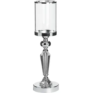 Beliani Teelichthalter Bonao Glas Silber