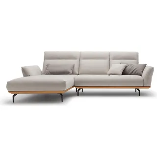 Creation BY ROLF BENZ Ecksofa "CR.460 Designsofa mit verstellbarer Rückenlehne, hochwertig & bequem" Sockel in Eiche, Alugussfüße in umbragrau, Breite 298 cm, seidengrau 044, 12