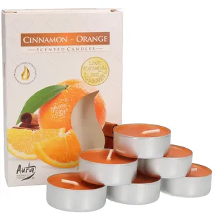 KOTARBAU® 6er Pack Duftkerzen Teelichter Cinnamon-Orange Duftteelichter Brenndauer 4 Stunden