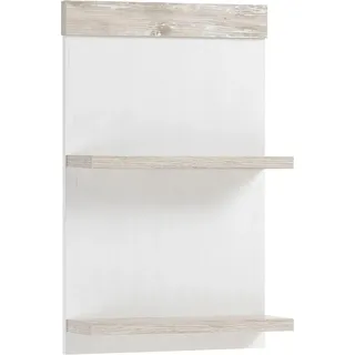 Home affaire Wandregal »Florenz, Badregal im Landhausstil« in Pinie Weiß, mit zwei Ablagefächern, weiß