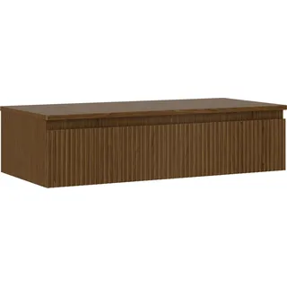 Mexen Rivel 100 cm Waschtischunterschrank mit Platte, 1 Schublade, gerillt, Nussbaum - 91A20-10023-1-BFC86 - Braun