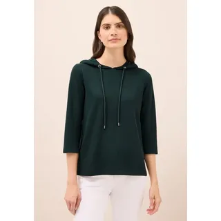 Cecil Hoodie Rippstruktur Ink Green L