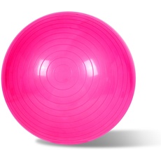EmpireAthletics – Sitz- und Gymnastik-Ball mit Pumpe aus elastischem Gummi-Material mit 75 cm Ø – Sitzball Fitnessball in PINK