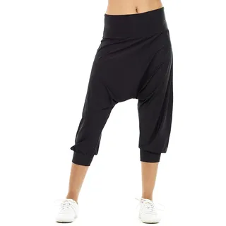 Winshape Damen Super Leichte Functional 3⁄4-haremshose Hp201 Lässige Hose, Schwarz, XXL EU