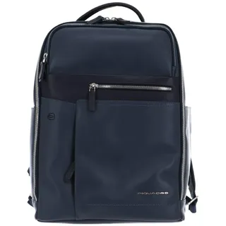 PIQUADRO Cary, Rucksack aus Leder für Herren, blau, 16x40x30 cm (W x H x L), rucksack