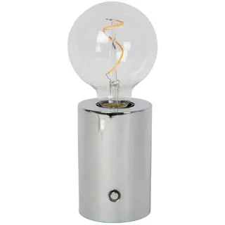 Lucide Akku-Tischleuchte , Grau , Metall , Metalloptik , zylindrisch , 8x22.5x8 cm , RoHS, Reach, Europäischer Sicherheitsstandard , Touch-Schalter (on/off), mit Schalter, LED-Leuchtmittel austauschbar, kabellos, aufladbar über Usb , Lampen & Leuchten, Innenbeleuchtung, Tischlampen, Akku-Tischlampen