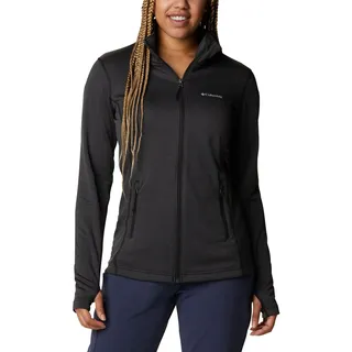 Columbia W Park View Grid Fleece Full Zip Fleecejacke Mit Durchgehendem Reißverschluss für Damen, Black Heather, XS