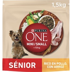 PURINA ONE Mini Hundefutter Senior Huhn und Reis, 6x1,5 kg