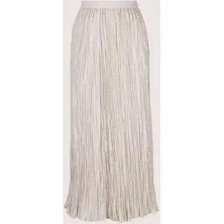 Midirock MADELEINE "Plisseerock Maxi-Rock mit Crash-Plissee", Damen, Gr. 36, weiß (perlweiß), Obermaterial: 100% Polyester PES., Modern, normal, Röcke Midirock, Crash-Plissee