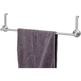 bremermann Tür-Handtuchstange Piazza, Edelstahl , Edelstahlfarben , Metall , 66x6x15 cm , Badezimmer, Badezimmerausstattung, Handtuchhalter