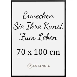 Estancia Schwarzer Bilderrahmen aus Kiefernholz 70x100 cm mit Bruchsicherem Acrylglas | Großer Moderner Holzbilderrahmen 70 x 100 cm