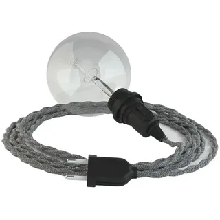 Creative Cables Tn02 3 M Hängeleuchte Für Lampenschirm - Grey / Black - One Size