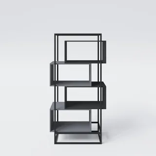 Phoenix Bücherregal 70 x 164 x 38 cm Schwarz/Grau