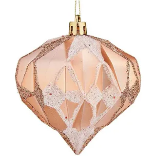 Krist+ Weihnachtskugeln Diamant Ø 8 cm Kupfer Kunststoff