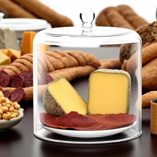 MAAJ GLASGLOCKE FÜR GIROLLE-KÄSEHOBEL TETE DE MOINE ROSAN SCHOKOLADE KÄSE WURST GEBÄCK PRALINEN