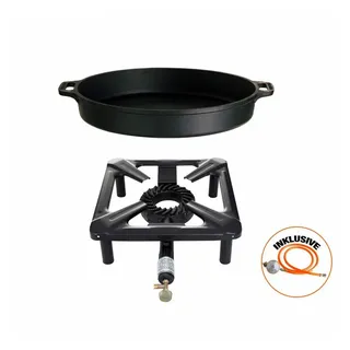 All'Grill Hockerkocher-Set klein schwarz