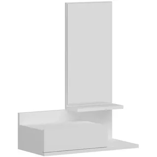 [en.casa] Wandregal Gundsø , Weiß , Holzwerkstoff , 60x20x30 cm , Wohnzimmer, Regale, Wandregale