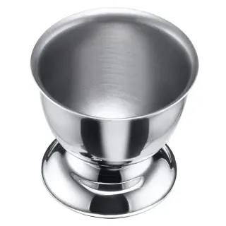 WESTMARK Eierbecher mit Fuß, Edelstahl, Praktischer Eierhalter mit hohem Rand und festem Fuß, 1 Packung = 4 Becher