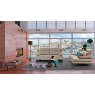 Calia Italia Couch Leder 3-Sitzer Beige