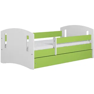 Raumhirsch Furniture Kinderbett Classic II mit Schublade ohne Matratze Grün 90/65/144 , Holzwerkstoff , Rechteckig , 80x140 cm , Babymöbel & Kindermöbel, Kinderzimmer & Jugendzimmer, Kinderbetten