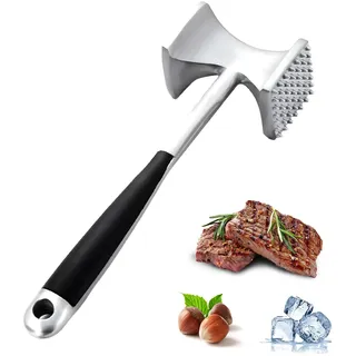 NEXROLA Fleischklopfer, Schnitzelklopfer, Fleischhammer, Meat Tenderizer, Fleischplattierer, Küchenhelfer, Werkzeug für Zartmachung, Steak, Rind, Geflügel