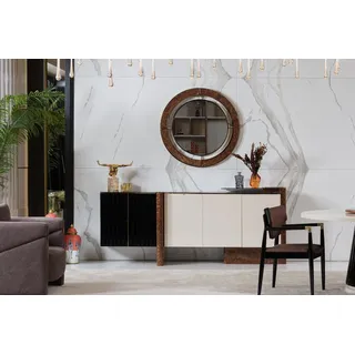 Sideboard Anrichte mit Spiegel Luxus Garnitur Kommode Holz Kommoden Klassische