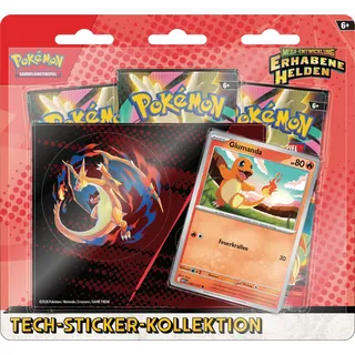 Pokémon Tech-Sticker-Kollektion Mega-Entwicklung – Erhabene Helden: Glumanda