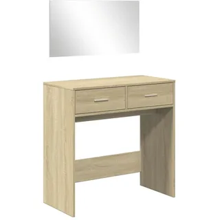 Schminktisch mit Spiegel Sonoma-Eiche 80x39x80 cm - Braun