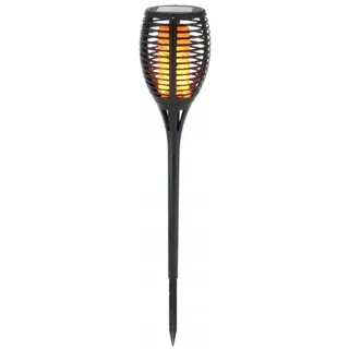 LED Solar-Gartenfackel aus Polypropylen, 58 cm, schwarz, warmgelb, für Garten & Terrasse - Schwarz