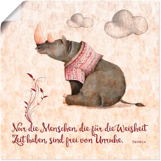 Artland Wandbild »Lebensweisheit Zeit«, Tiere, (1 St.), als Leinwandbild, Poster, Wandaufkleber in verschied. Größen, beige