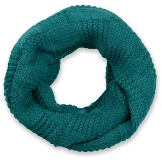 styleBREAKER Strickschal "Feinstrick Loop mit Patentmuster" 1 Stk., petrol