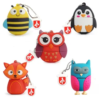 leizhan 8GB USB Stick Silikon Eule Cartoon Flash-Memory Stick Pen Drive Niedliches kleines Tiermuster, geeignet als Geschenk für Kinder Studenten