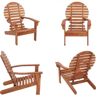 vidaXL Adirondack Stuhl Massivholz Akazie - Gartenstuhl - Gartenstühle - Gartensessel - Gartenmöbel - Braun
