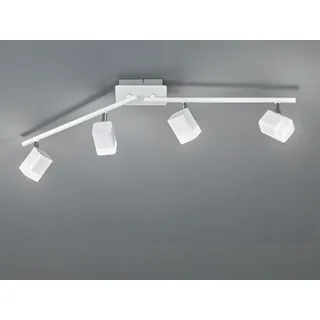 LED Wand& Deckenstrahler 4 flammig Weiß matt 78cm breit Treppenhausbeleuchtung - Weiß