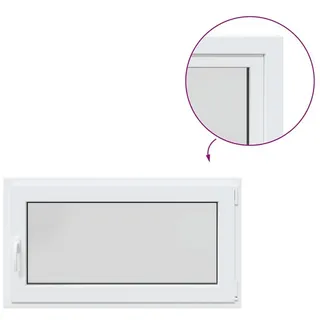 vidaXL Kellerfenster RISOR Dreh Kipp DIN Rechts 110 x 50 cm weiß