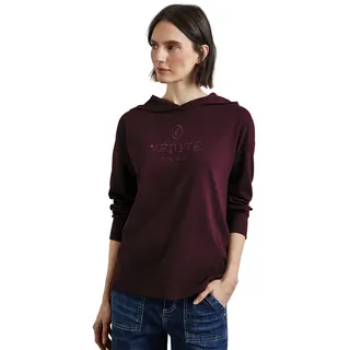 STREET ONE Damen A322260 Kapuzenshirt Mit Stickerei, Enigma Red, 40 EU