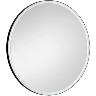 LAUFEN YVA Spiegel, rund, umlaufende indirekte LED-Beleuchtung, 1000x40x1000mm, H4485200YV4501, Farbe: Schwarz matt
